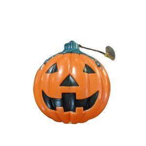 Vintage Pumpkin Flat Back Jack-O-Lantern Light Up Hanging Window Halloween Decor